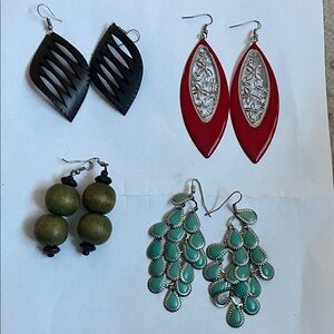 Elegant Multi-Color Earring Set